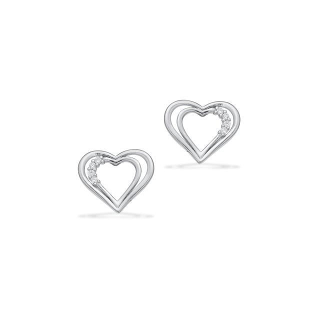 Earsticks heart zir. 925 rho.