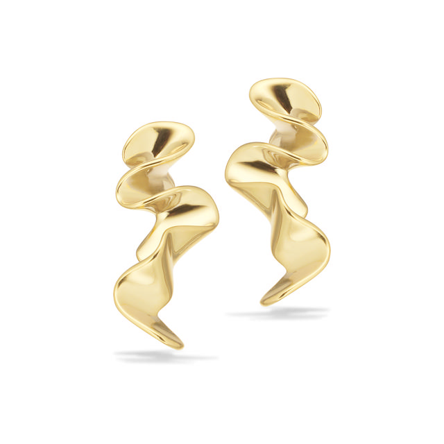 Earsticks wave 925 goldplated