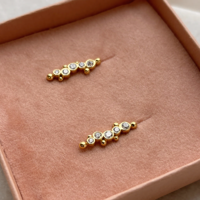 Earsticks zir. 925 goldplated