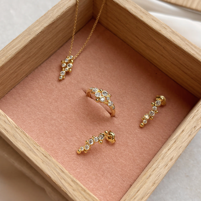 Earsticks zir. 925 goldplated