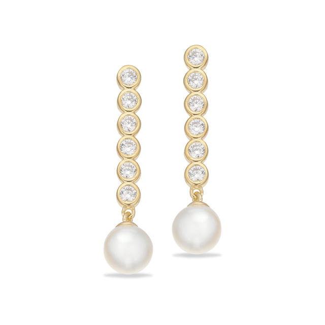 Earhanger fwp./ zir. 925 goldplated