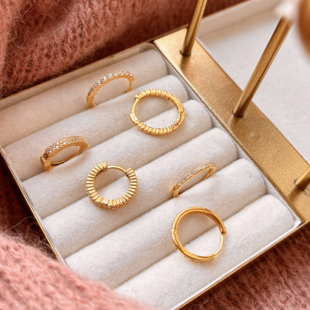 Hoops zir. 925 goldplated