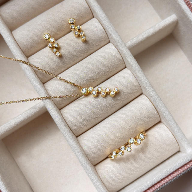 Earsticks zir. 925 goldplated