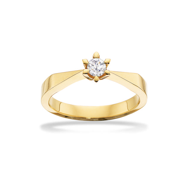 *Victoria ring 14 kt. rd 0,15 G-TW/SI