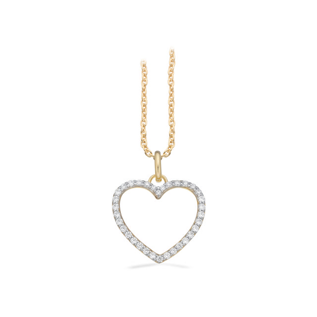 Pendant heart zir. 333 yell.