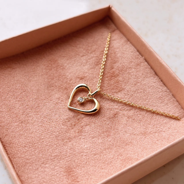 Pendant heart 0,02 333 yell.