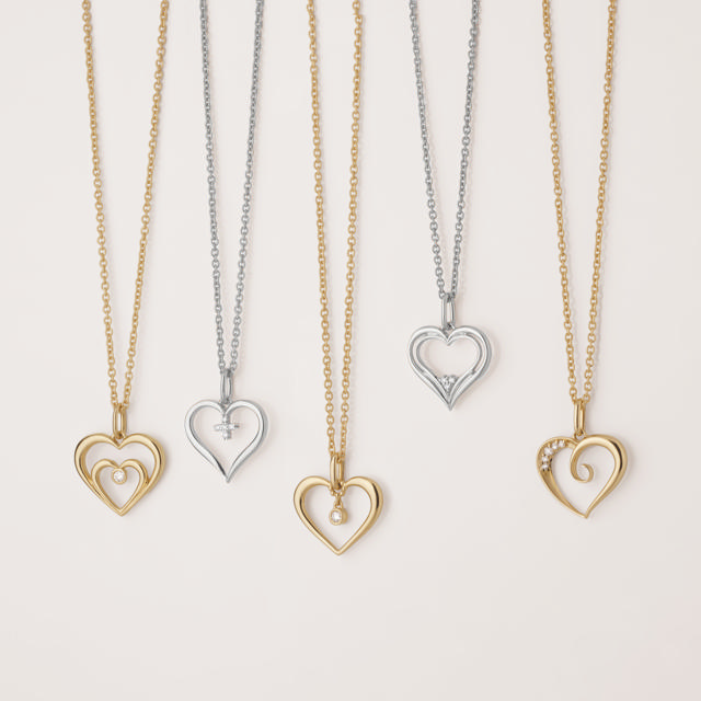 Pendant heart 0,02 333 white