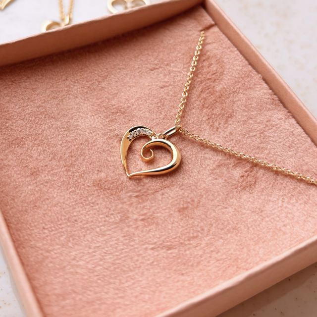 Pendant heart 0,025 333 yell.