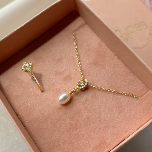 Pendant fwp./ zir. 925 goldplated