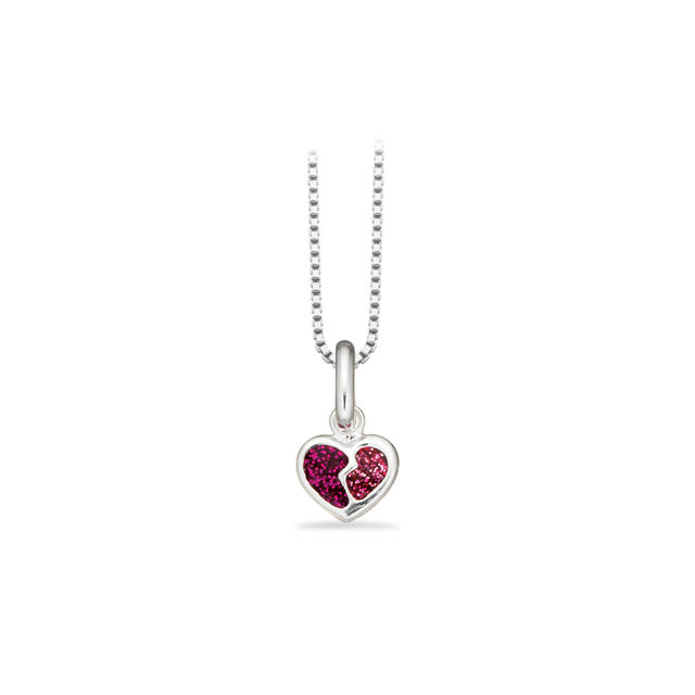 Pendant heart pink zir. 925