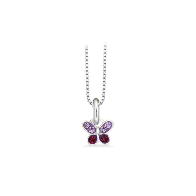 Pendant butterfly purple zir. 925