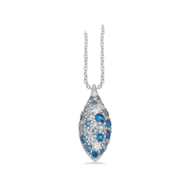 Pendant blue zir. 925 rho.