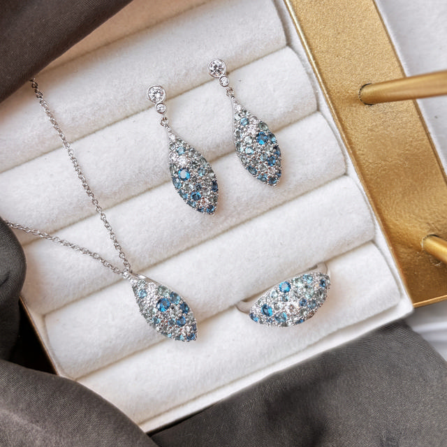 Pendant blue zir. 925 rho.