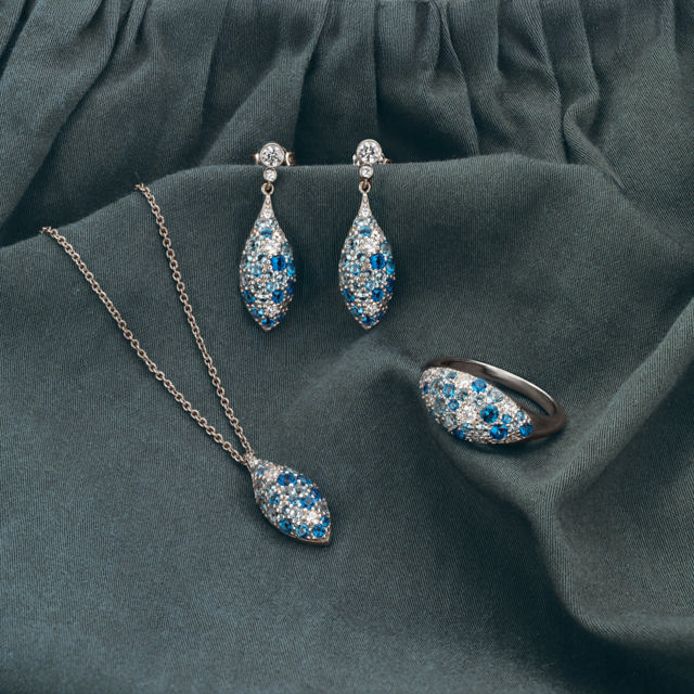 Pendant blue zir. 925 rho.