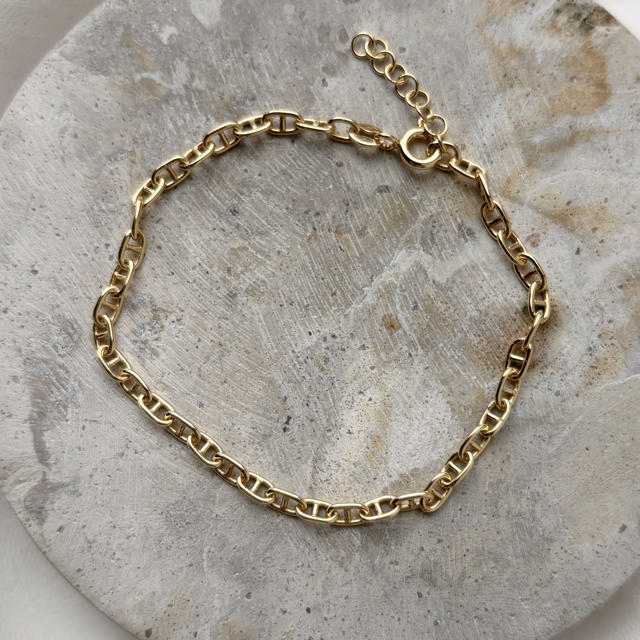 Bracelet 925 goldplated 17+2cm