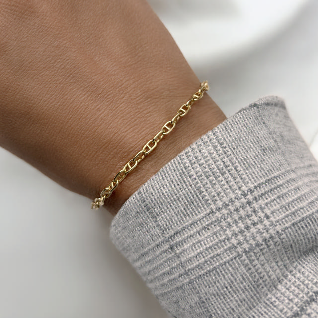 Bracelet 925 goldplated 17+2cm