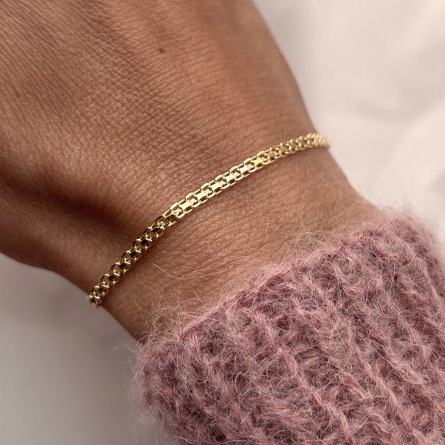 Bracelet 925 goldplated 17+2 cm