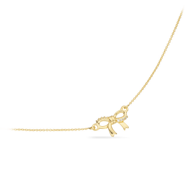 Bracelet bow zir. 925 goldplated