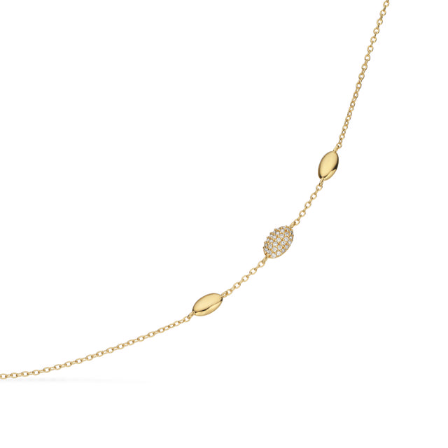 Bracelet zir. 925 goldplated 17+2cm