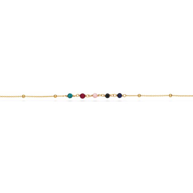SoHo armbånd multicolor sølv fg. 17+2 cm