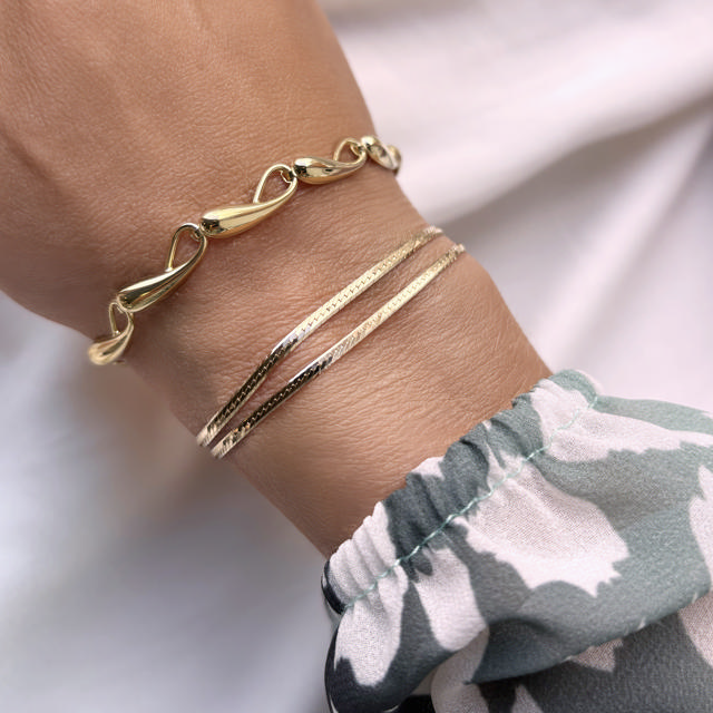 Bracelet magic 925 goldplated 17+2cm