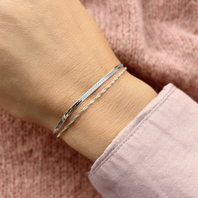 Bracelet singapore/magic 925 rho. 17+2 cm