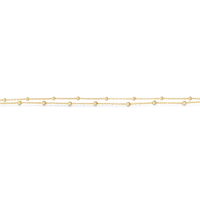 Bracelet balls 925 goldplated 17+2cm