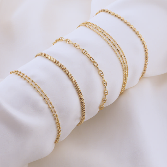 Bracelet 925 goldplated 17+2 cm