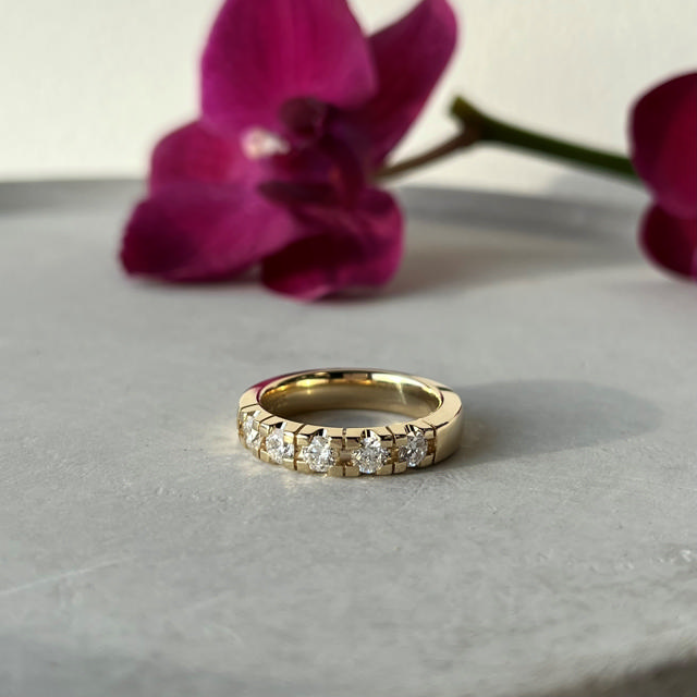 *Grace Ring 14 kt rd 5x0,15 H-W/SI