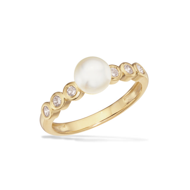 Ring fwp./ zir. 925 goldplated