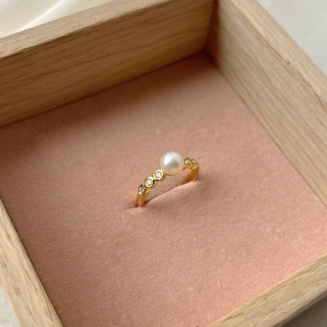 Ring fwp./ zir. 925 goldplated