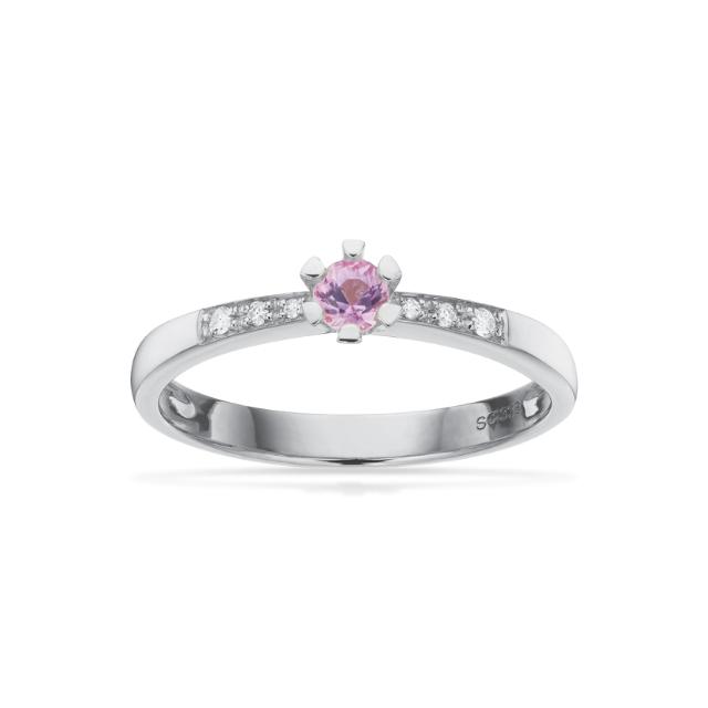 Vida Darling ring 0,10 pink safir 0,04H-W/P1 8 kt