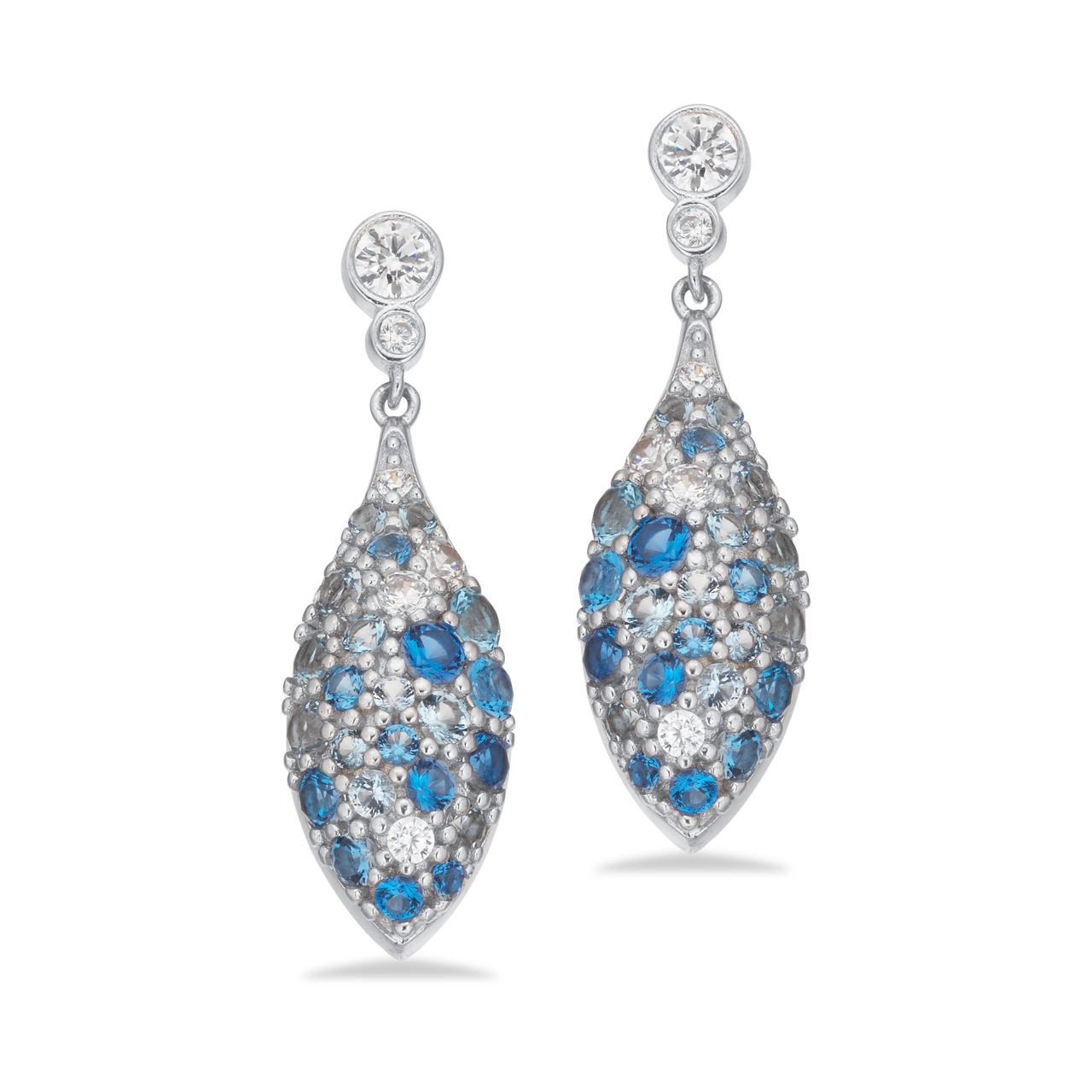 Earhanger blue zir 925 rho.