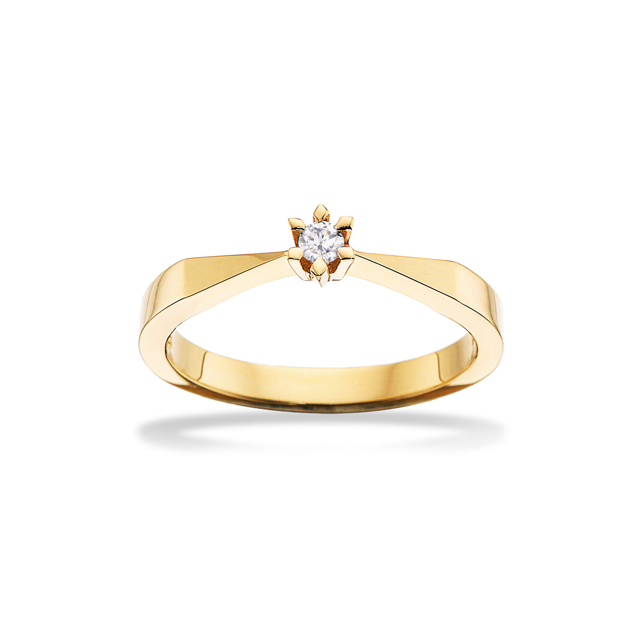 *Victoria ring 14 kt. rd 0,05 G-TW/SI