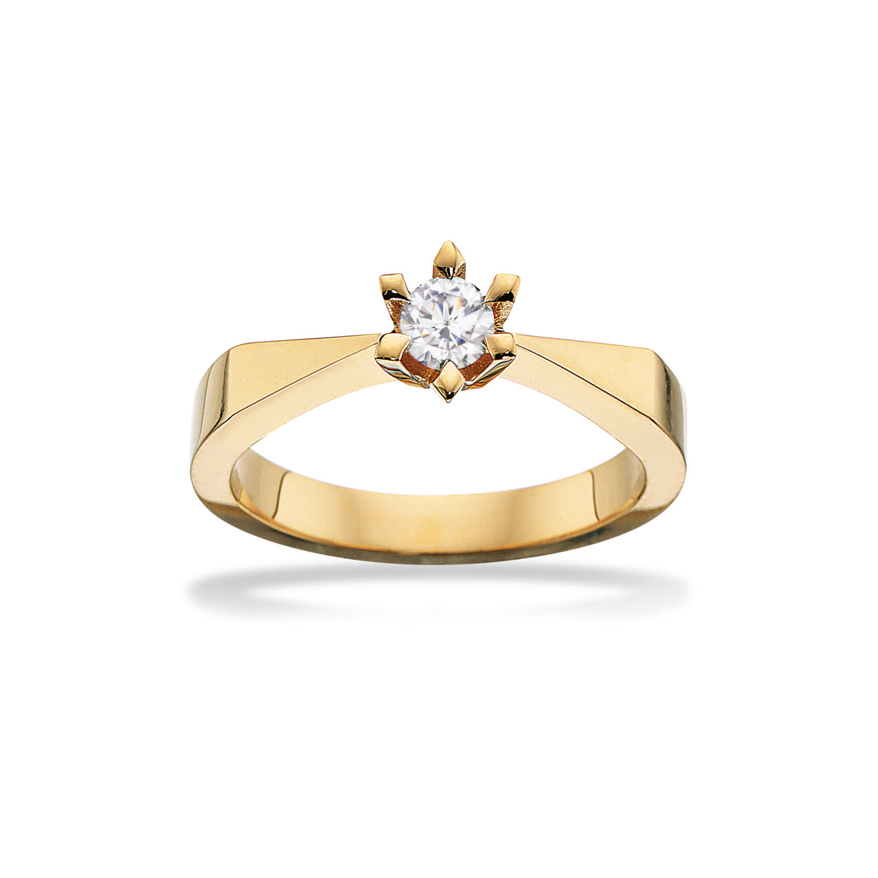 *Victoria ring 14 kt. rd 0,20 G-TW/SI