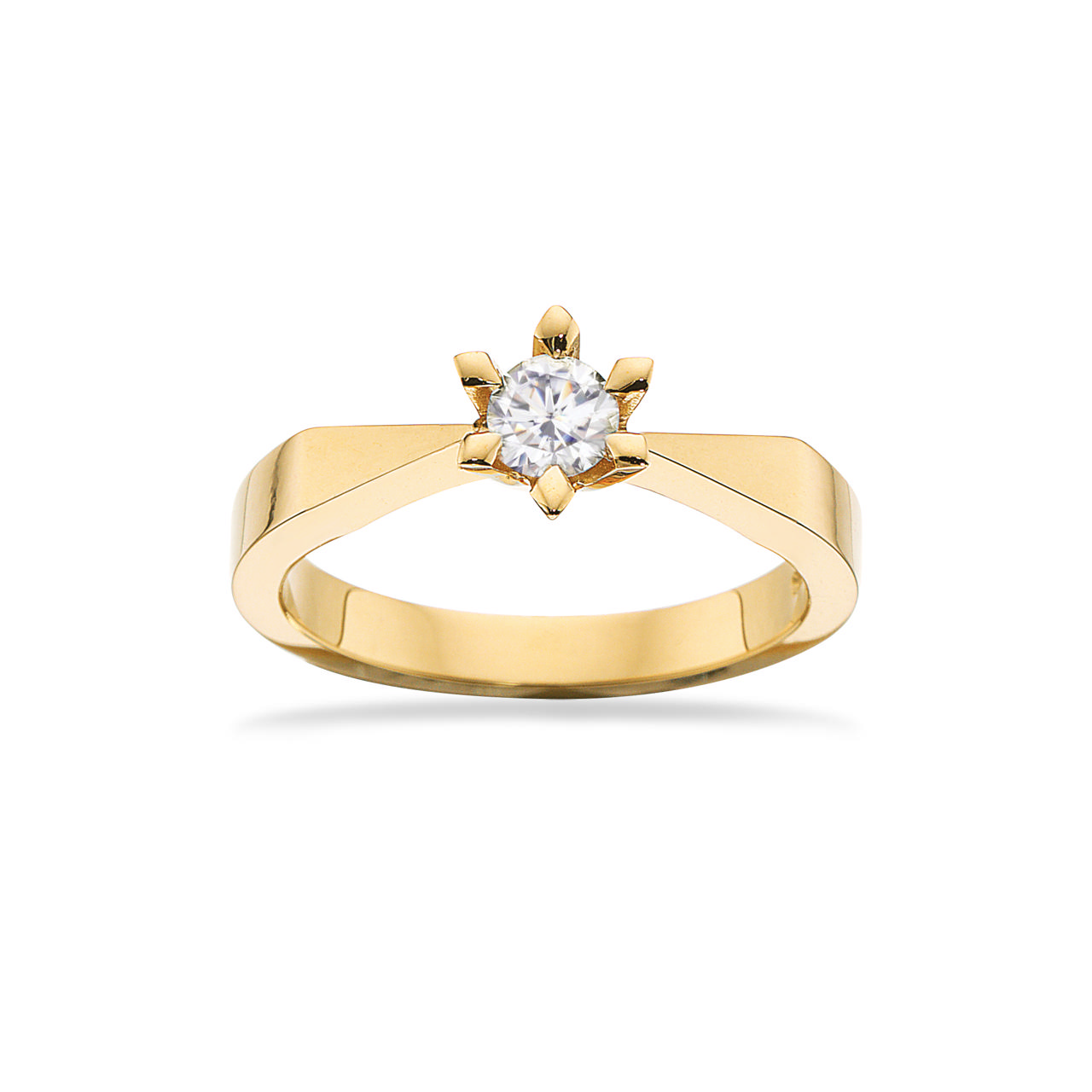 *Victoria ring 14 kt. rd 0,33 G-TW/SI