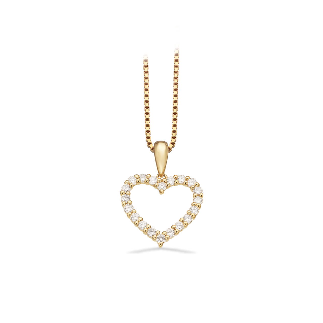 Pendant heart 0,36 H-W/SI 585 yell.