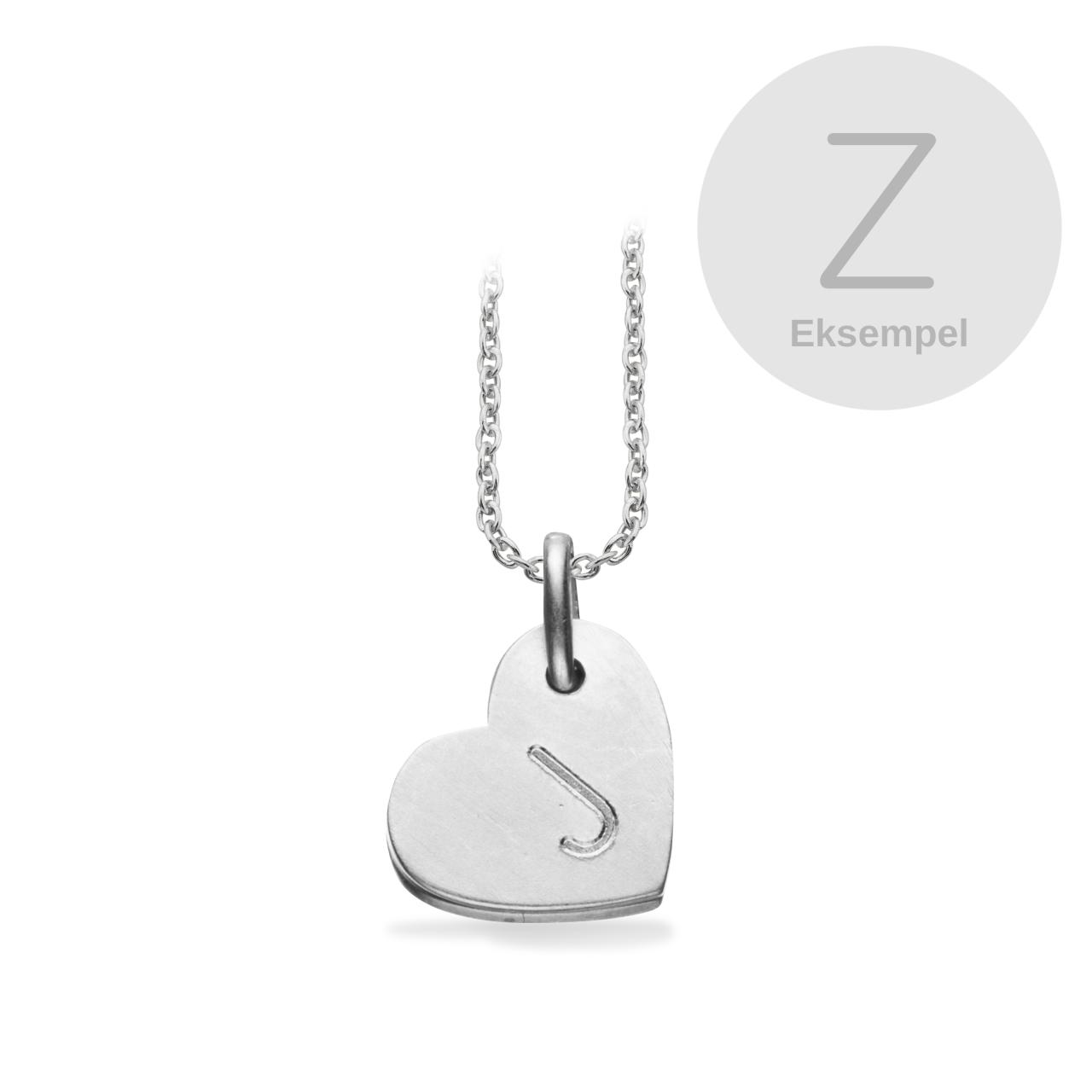#TagMe hjerte Z sølv m/kæde