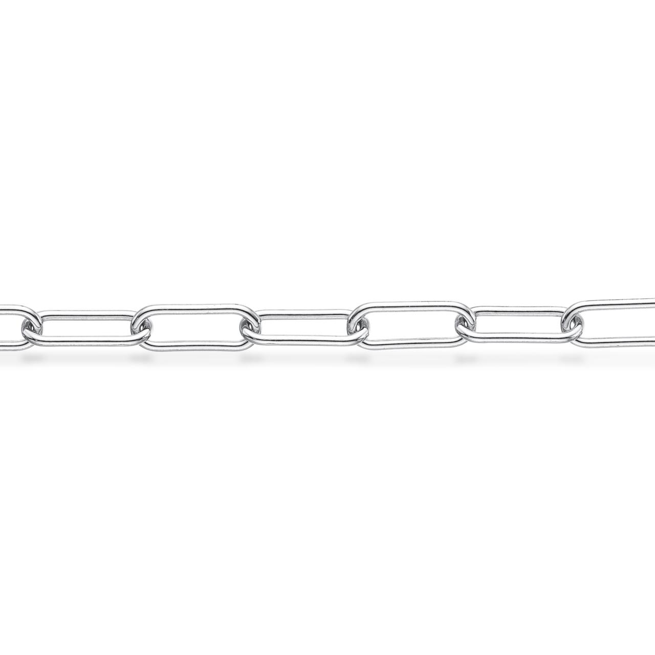 Halskæde long links sølv rh. 45cm