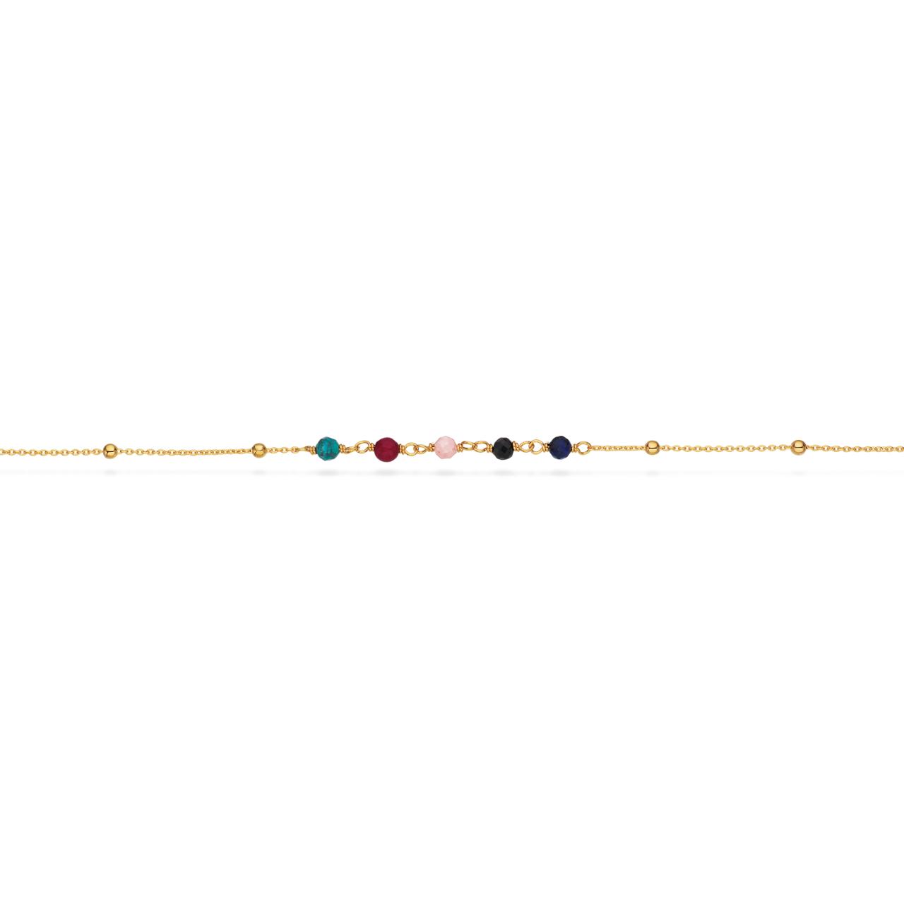 SoHo armbånd multicolor sølv fg. 17+2 cm