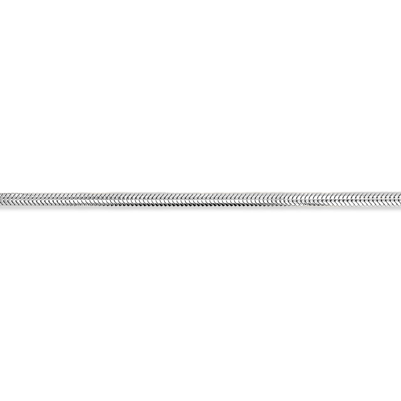 Armbånd oval slange sølv rh. 17+2cm