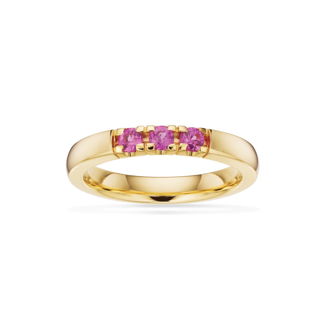 Grace Ring 14 kt. rd. 3x0,07 pink safir