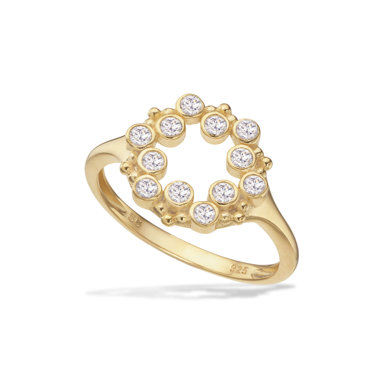 Ring zir. 925 goldplated