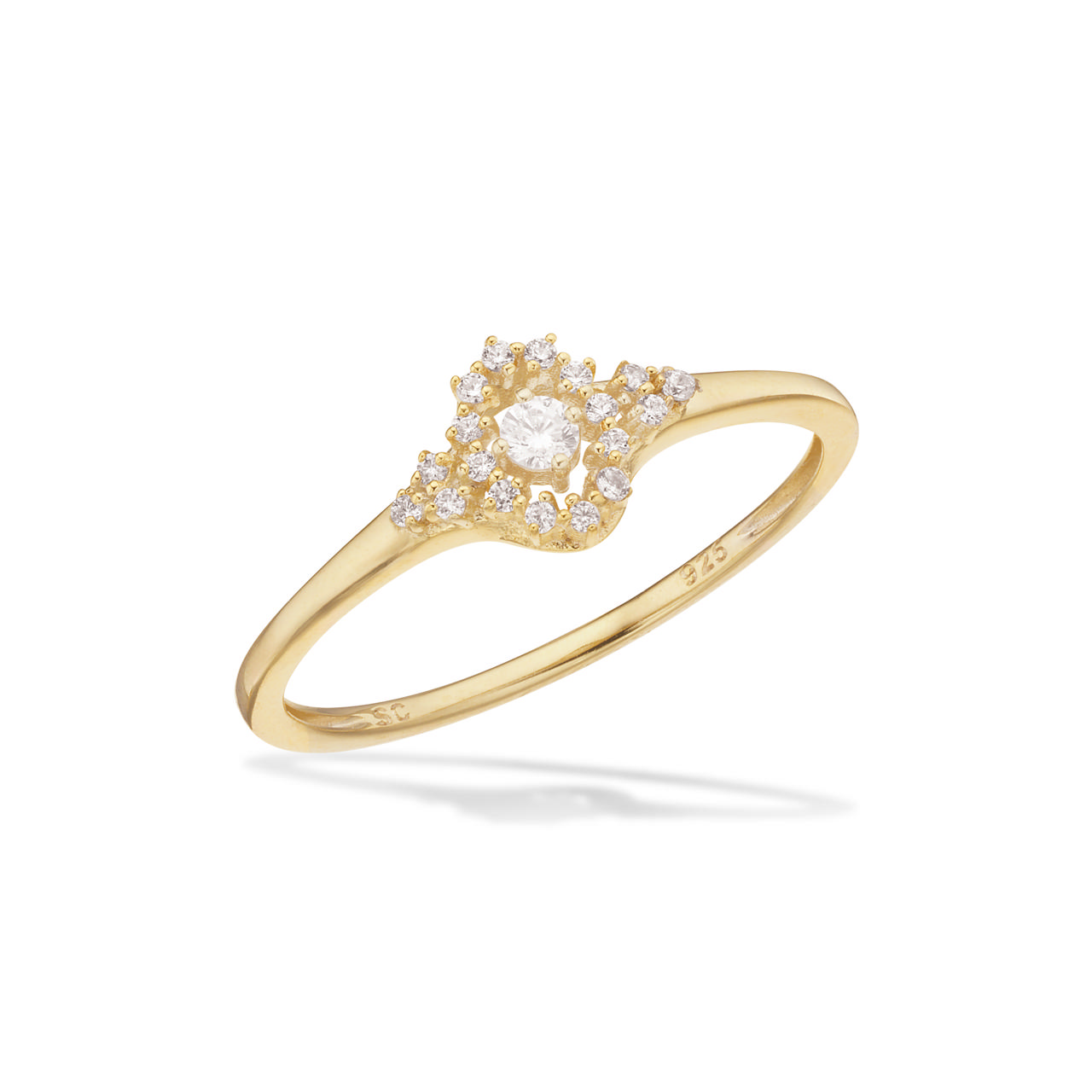 Ring zir. 925 goldplated