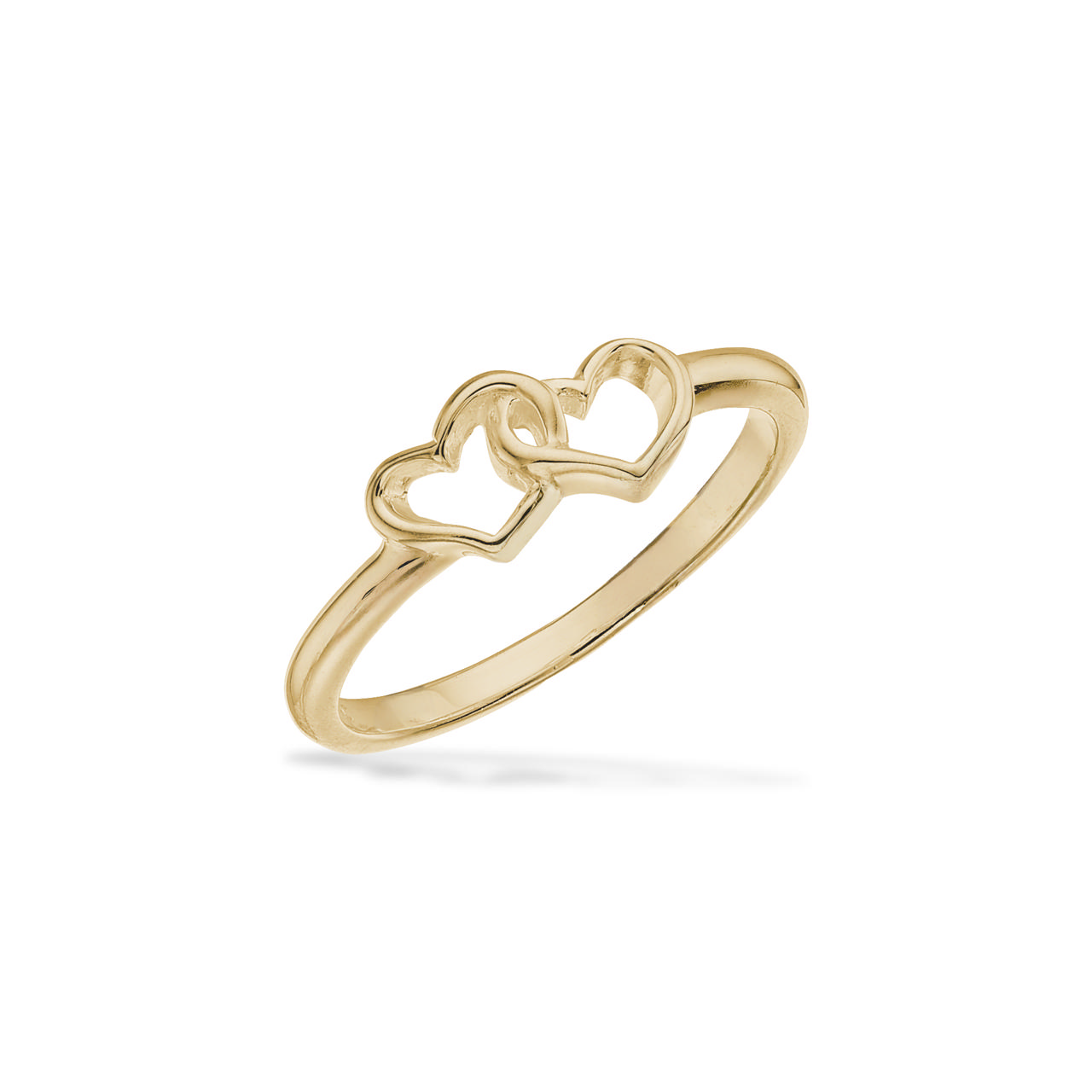 Girls double heart 925 goldplated