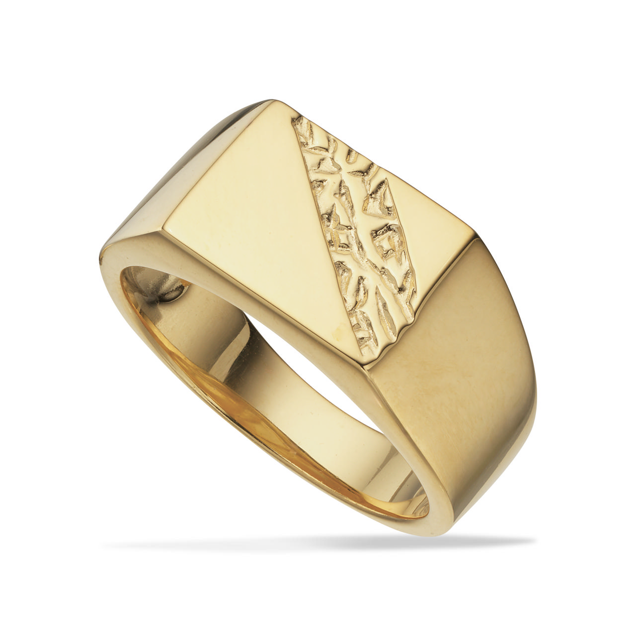 Mens ring 925 goldplated