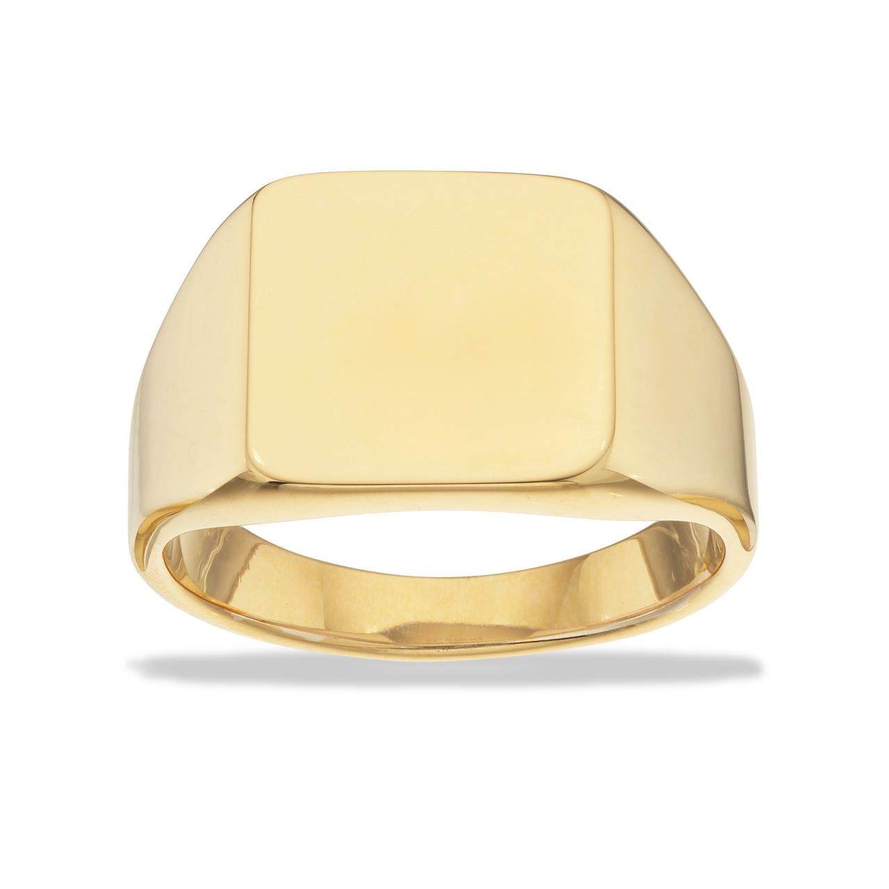 Mens ring steel goldplated