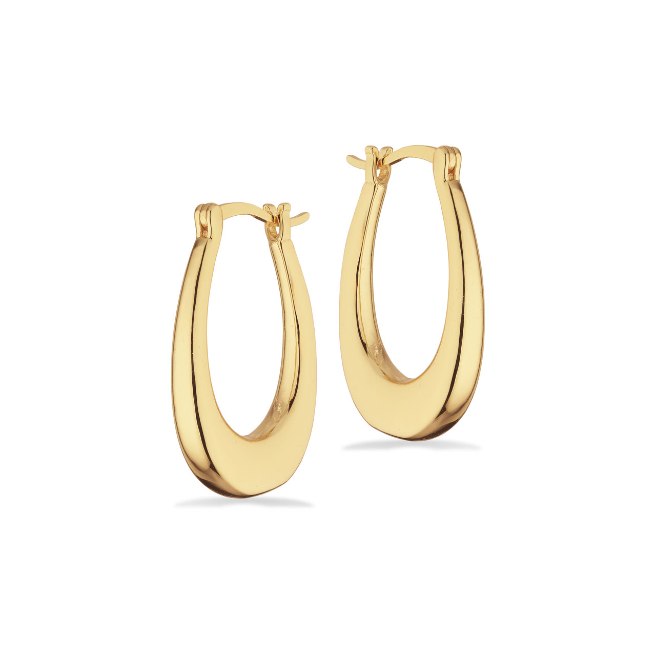 Hoops brass goldplated